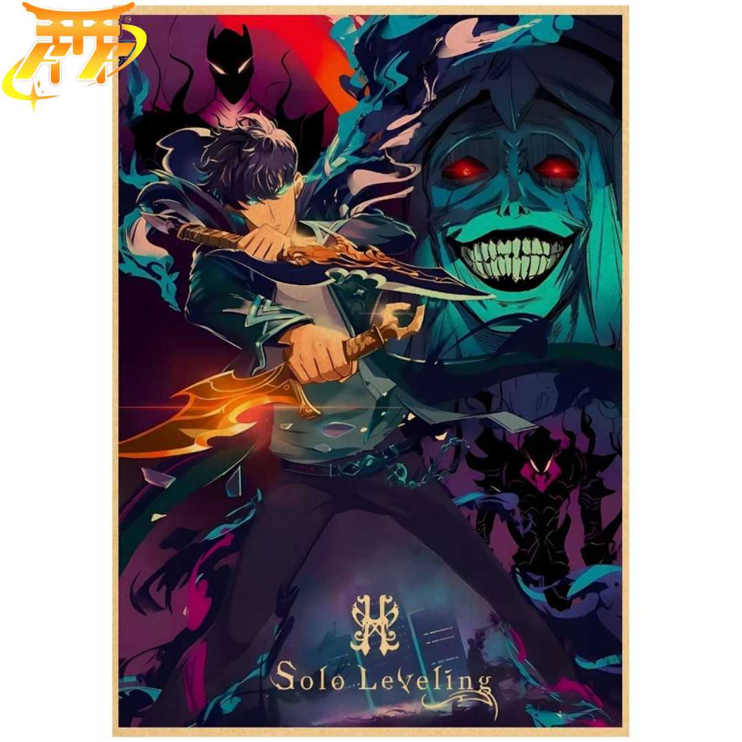 Sung Jinwoo Poster „Kampf gegen den König der Toten“ - Solo Leveling™