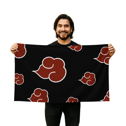 Akatsuki „Rote Wolken“ Flagge – Naruto™
