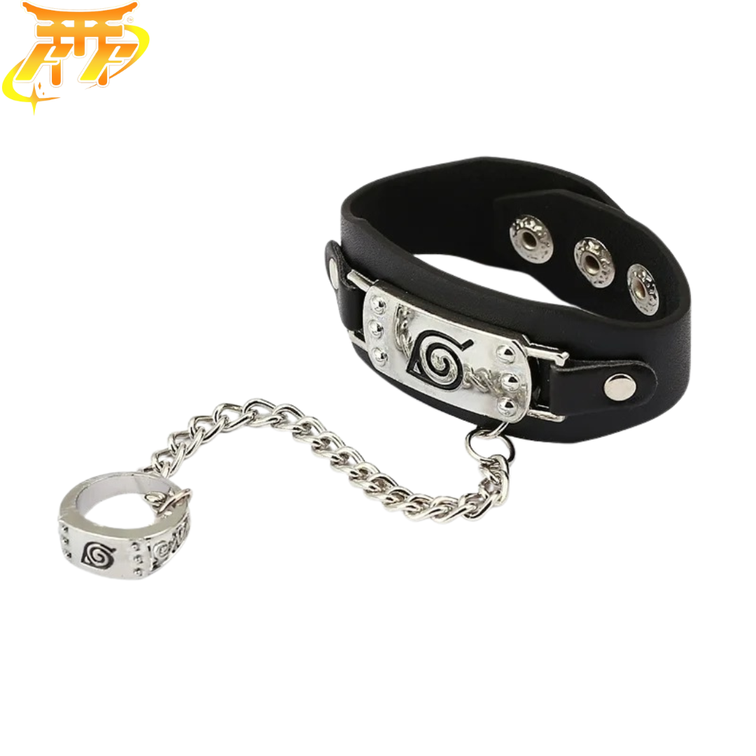Konoha „Dorf-Symbol“ Armband + Ring – Naruto™