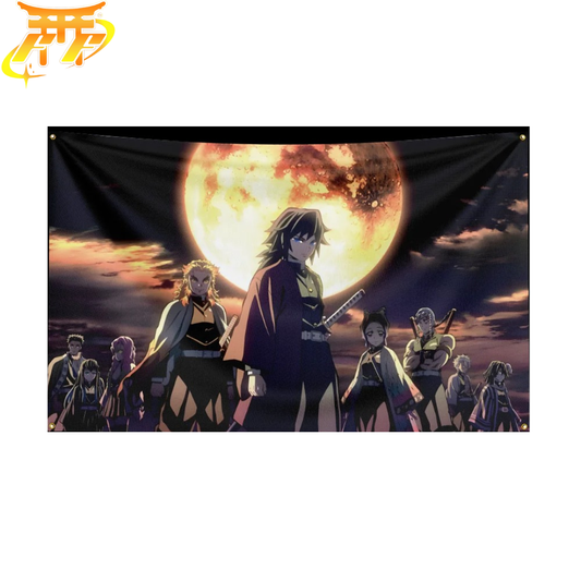 Säulen „Unter dem Blutmond“ Flagge – Demon Slayer™