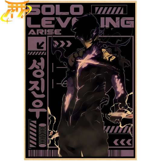 Sung Jinwoo Poster „Dunkle Kraft“ - Solo Leveling™