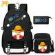 Luffy Strohhut Rucksack mit Federmäppchen und Tasche - One Piece™